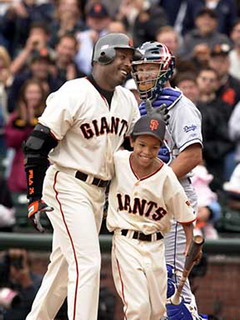 Barry Bonds and son